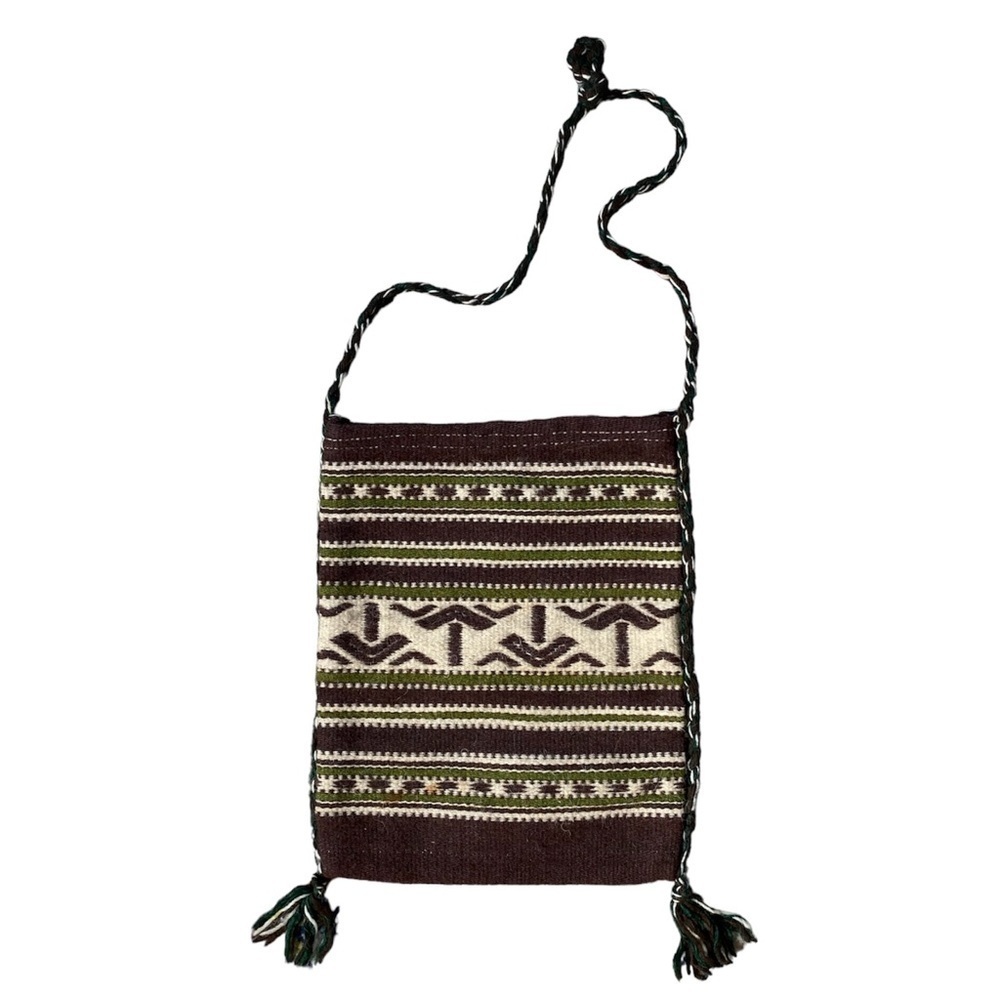 Vintage 70s Hippie Boho Wool Baja Bag